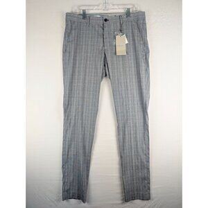 Zara Man Pants Size 32x34 Gray‎ Plaid Check Dress Trousers